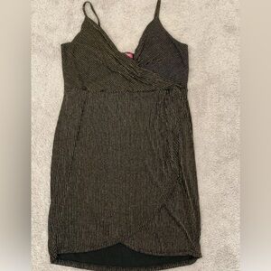 Mia Rose By Block Gold Black Pin Stripe Party Dress Women’s Plus‎ size 3X